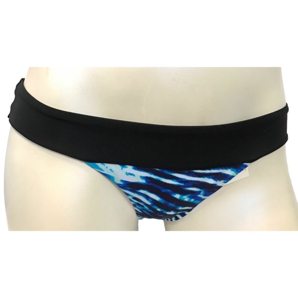 Victoria's Secret PINK Blue Tie Dye Banded Itsy Swim Bottom S - Picture 1 of 2